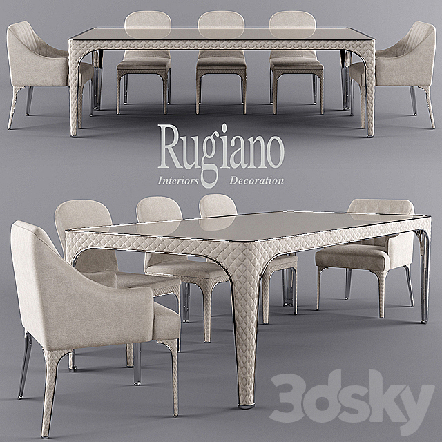 table rugiano Alexander. chair rugiano Viviane. chair rugiano Arianna 3DSMax File - thumbnail 1
