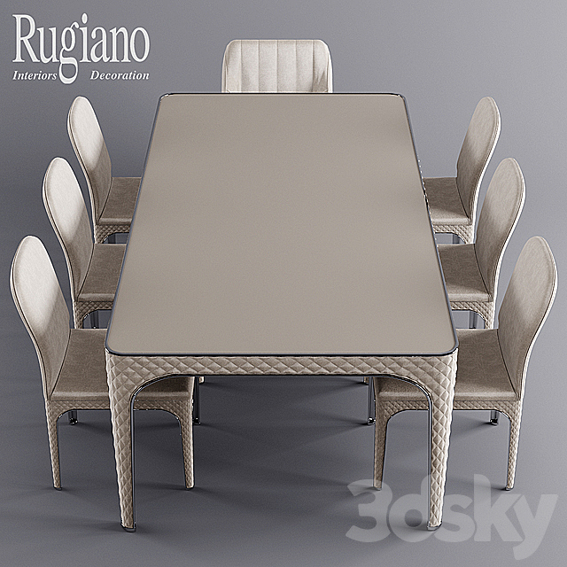 table rugiano Alexander. chair rugiano Viviane. chair rugiano Arianna 3DSMax File - thumbnail 2