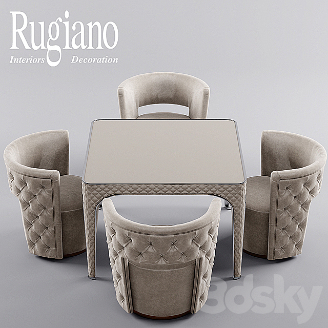 chair and table rugiano Giotto 3DSMax File - thumbnail 1