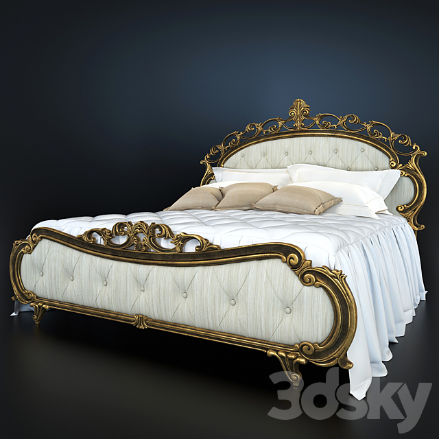 Bed Treci Cecchini Victoria Stucco 3DSMax File - thumbnail 1