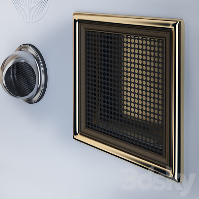 Ventilation grilles and diffusers 3d