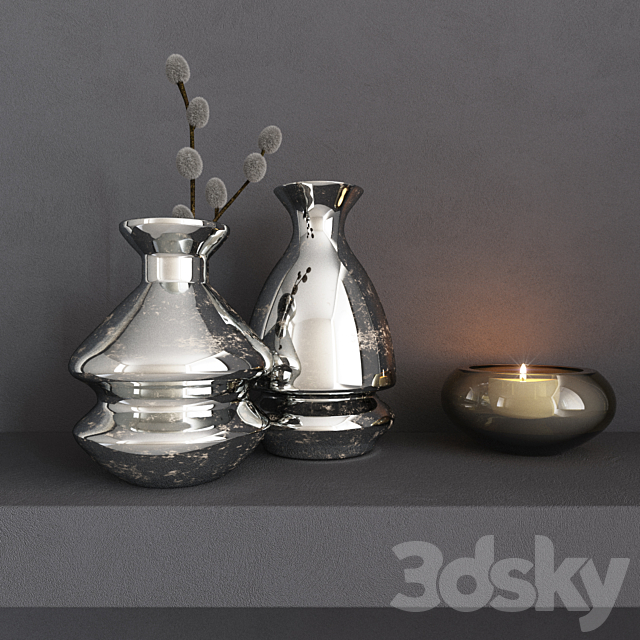 nature morte _ vase with willow 3DSMax File - thumbnail 1
