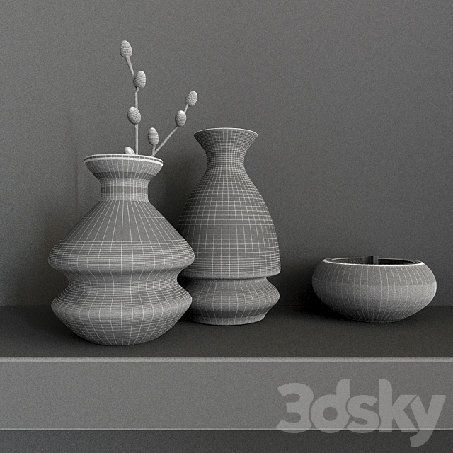nature morte _ vase with willow 3DSMax File - thumbnail 2