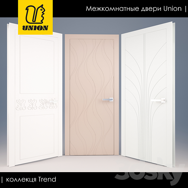 Interior doors Union 3DSMax File - thumbnail 1
