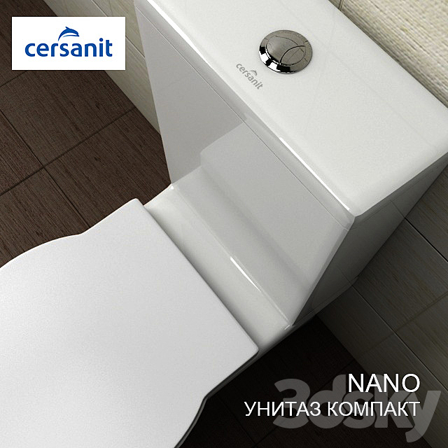 Toilet bowls COMPACT Cersanit NANO 3DSMax File - thumbnail 2