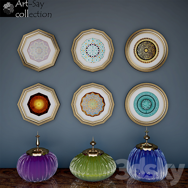 Decor set by Art-Say collection-3 3DSMax File - thumbnail 1