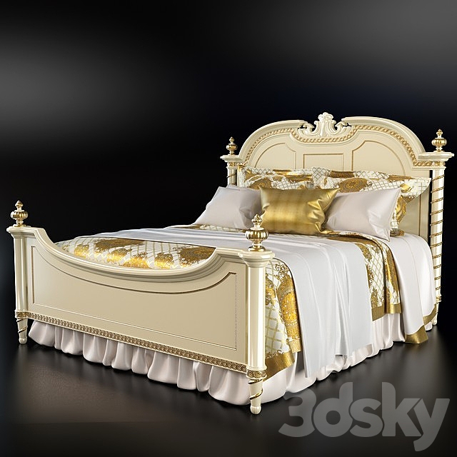 Bed Riva Mobili D’arte collection Hermitage 3DSMax File - thumbnail 1