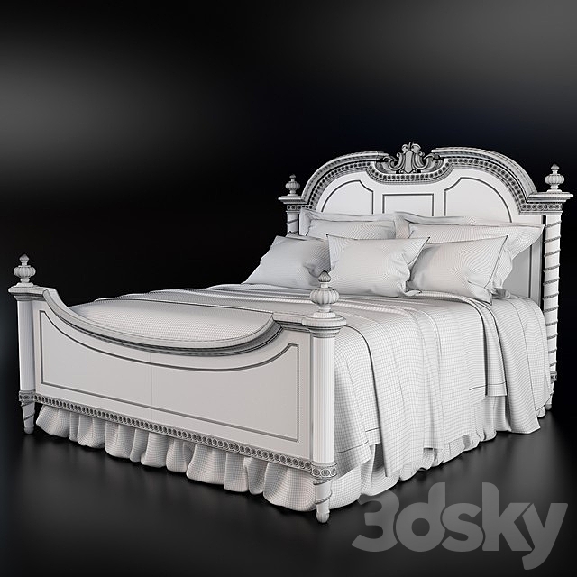 Bed Riva Mobili D’arte collection Hermitage 3DSMax File - thumbnail 2