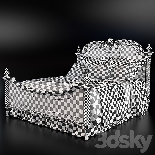 Bed Riva Mobili D’arte collection Hermitage 3DSMax File - thumbnail 3