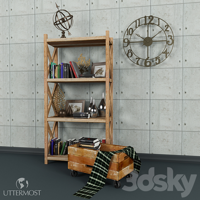Shelves with accessories from UTTERMOST 3DSMax File - thumbnail 1