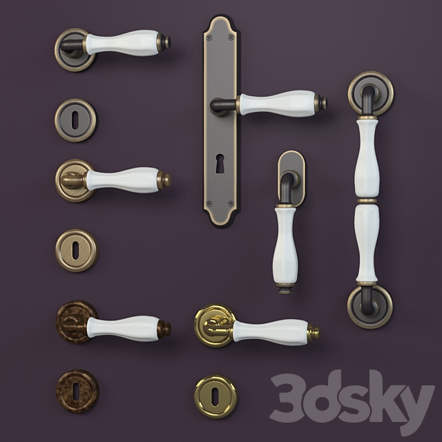 Linea Cali doorknobs erica 3DSMax File - thumbnail 1