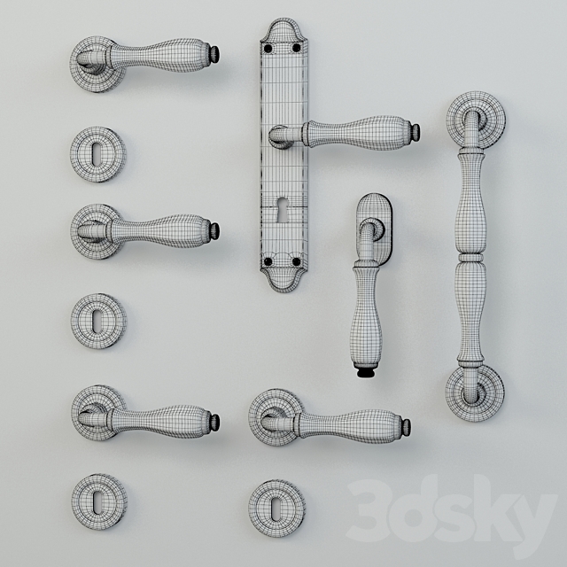 Linea Cali doorknobs erica 3DSMax File - thumbnail 3