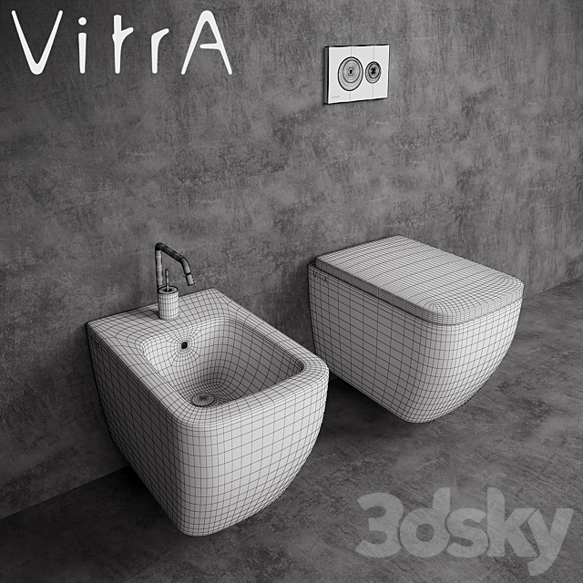 Toilet and bidet Vitra Shift 3d