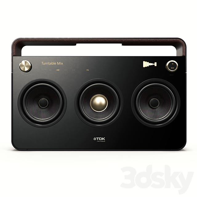 TDK 3 Speaker Boombox 3d