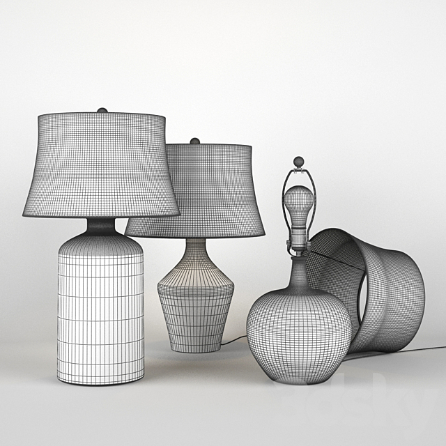 Clift Glass Table Lamp 3d