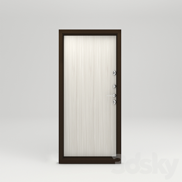 Paneled door entrance 3d
