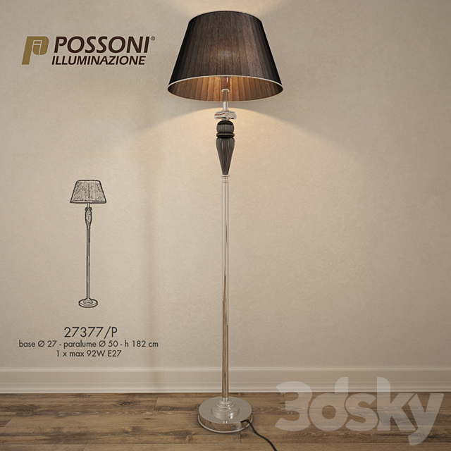 Floor lamp Possoni 3DSMax File - thumbnail 1
