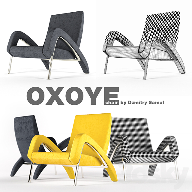 Oxoye chair by Dzmitry Samal 3DSMax File - thumbnail 1