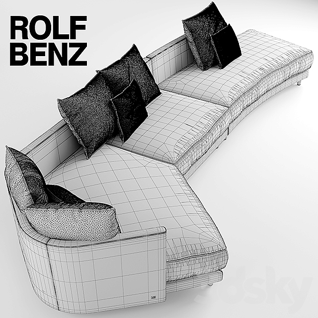 Sofa ROLF BENZ ONDA 3DSMax File - thumbnail 3