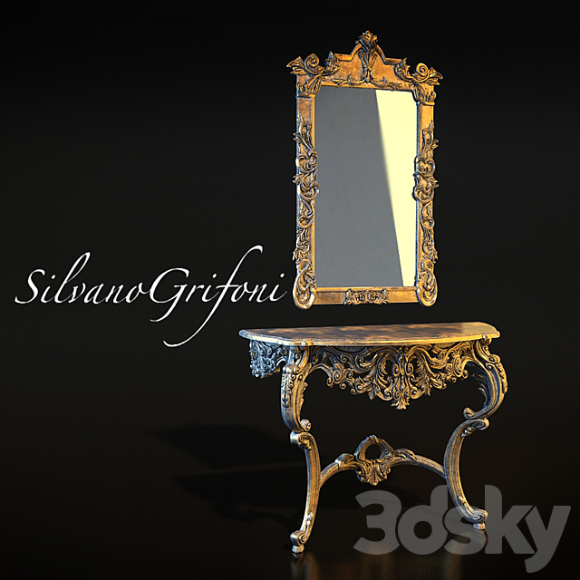 Console with mirror Silvano Grifoni 3DSMax File - thumbnail 1