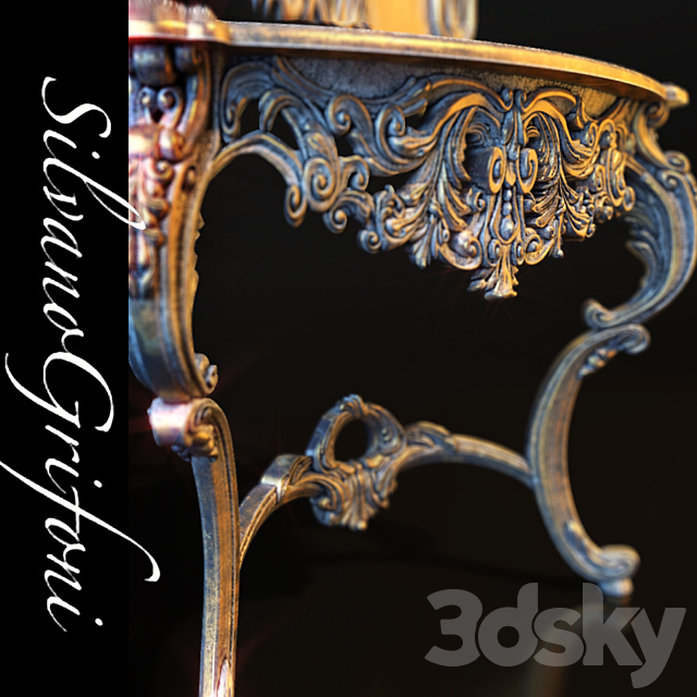 Console with mirror Silvano Grifoni 3DSMax File - thumbnail 2
