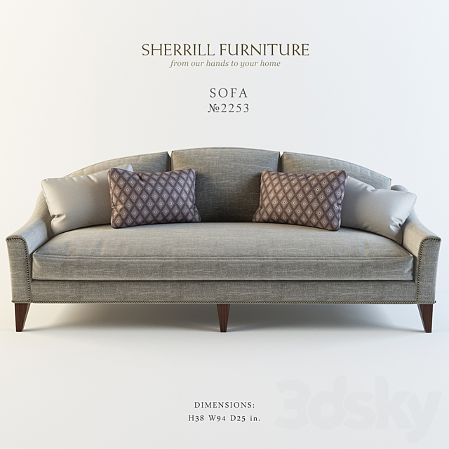 Sherrill furniture_sofa_2253 3DSMax File - thumbnail 1
