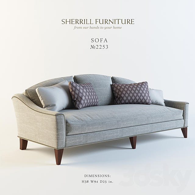 Sherrill furniture_sofa_2253 3DSMax File - thumbnail 2