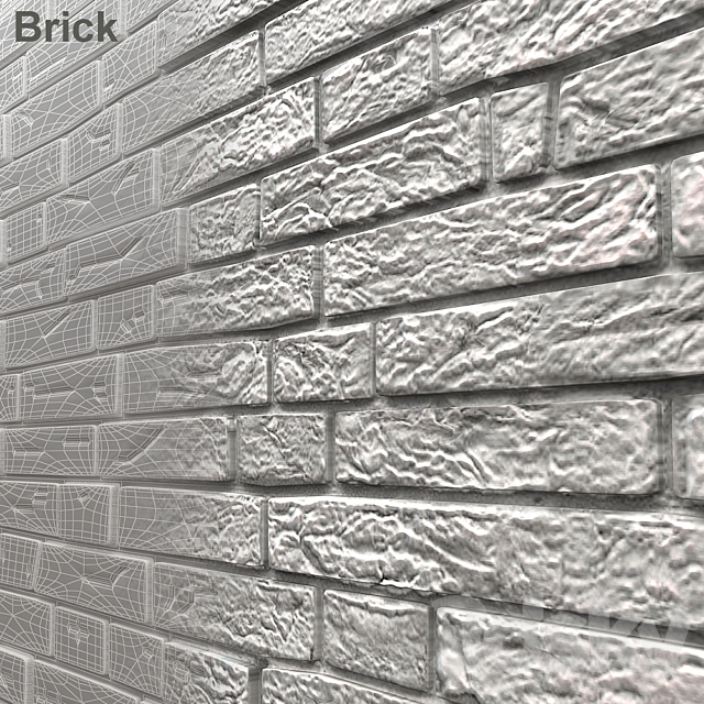 Painted brick 3DSMax File - thumbnail 1