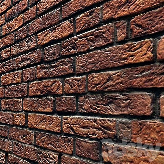 Painted brick 3DSMax File - thumbnail 2