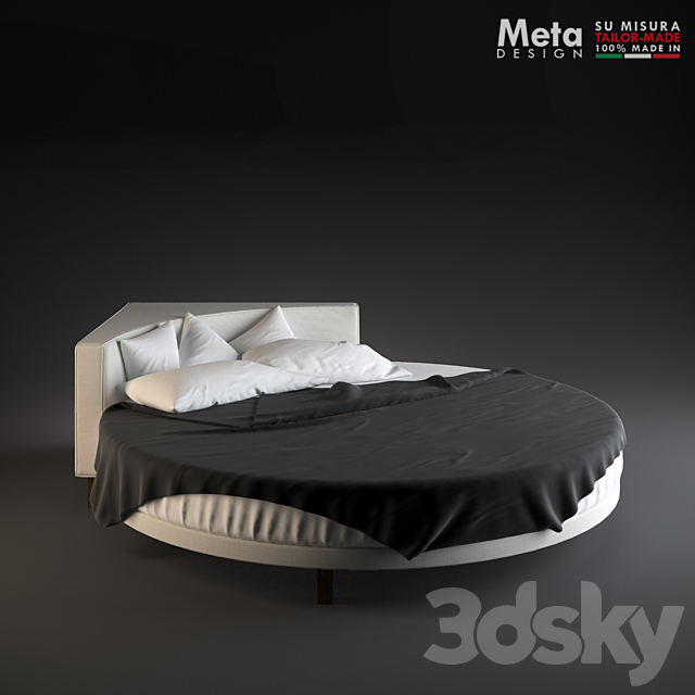 Round bed Meta Design Collection Globe 3DSMax File - thumbnail 1