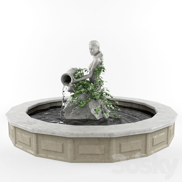 Fountain “Wood Nymph” 3DSMax File - thumbnail 2