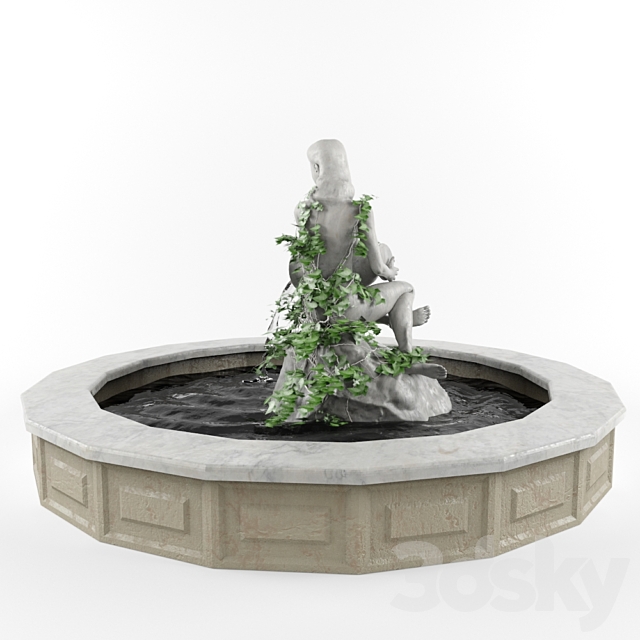 Fountain “Wood Nymph” 3DSMax File - thumbnail 3