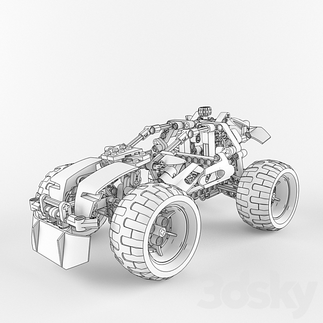 Lego Technic Quad-Bike Alternative Model 3DSMax File - thumbnail 2