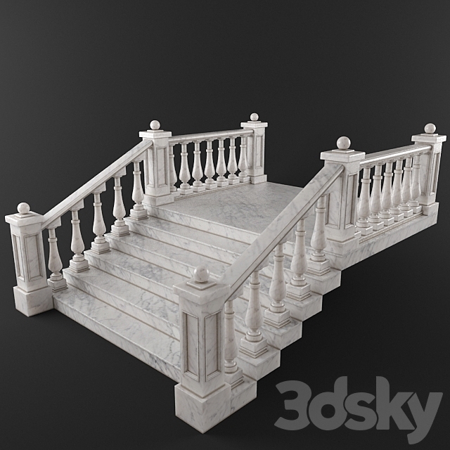 marble staircase 3DSMax File - thumbnail 1