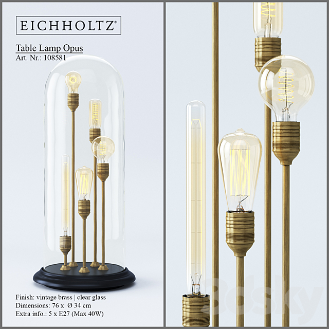 Eichholtz Opus Table Lamp 3DSMax File - thumbnail 1