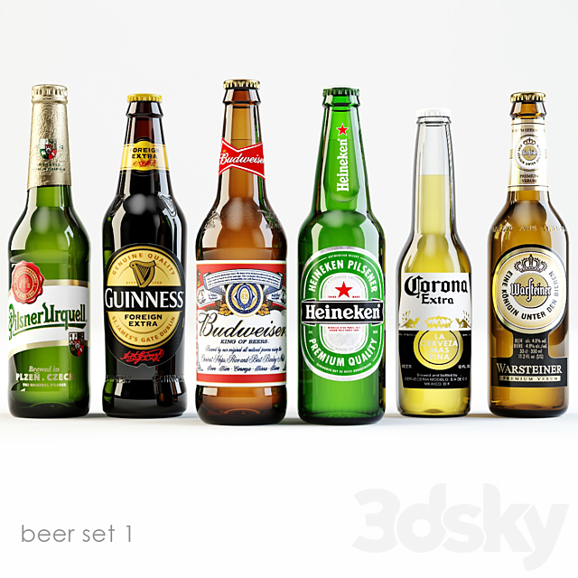 Bottles of beer 1 3DSMax File - thumbnail 1
