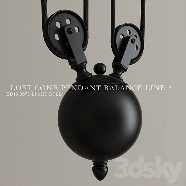 Chandelier “Loft Cone Pendant Balance Line 3” 3DSMax File - thumbnail 3