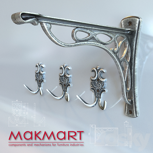 Shelf and hook McMurtry 3DSMax File - thumbnail 1