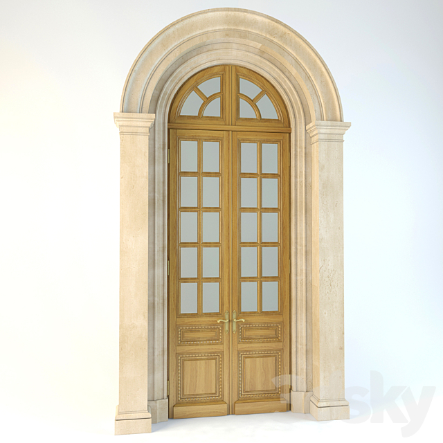 classical door with portal 3DSMax File - thumbnail 1