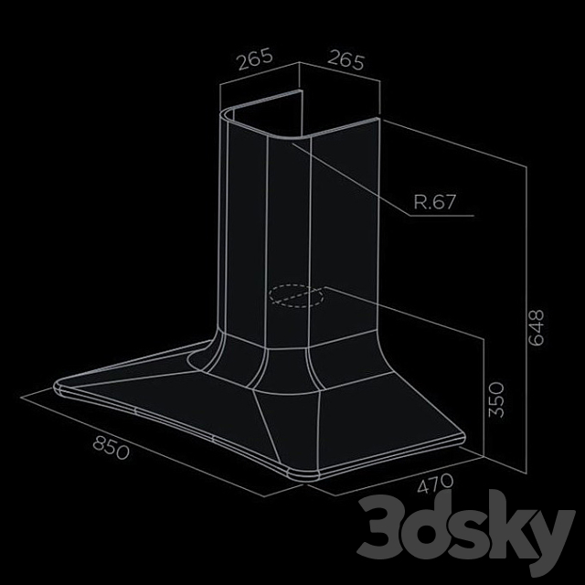 Extractor hood ELICA Sweet 3d