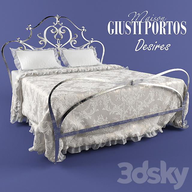 Wrought iron bed Giusti Portos Desires 3DSMax File - thumbnail 1