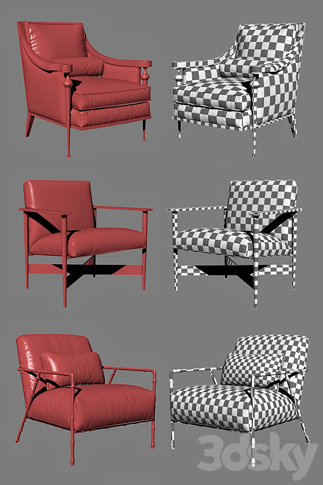 Contemporary Chair Pack – Set III 3DSMax File - thumbnail 3