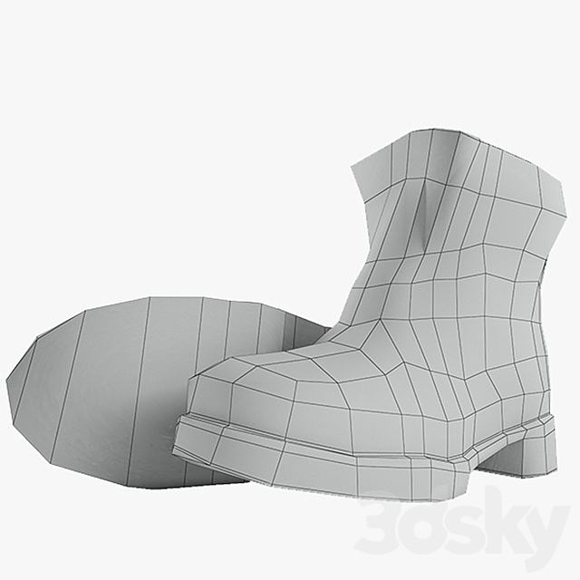 Shoes low-poly 3DSMax File - thumbnail 3
