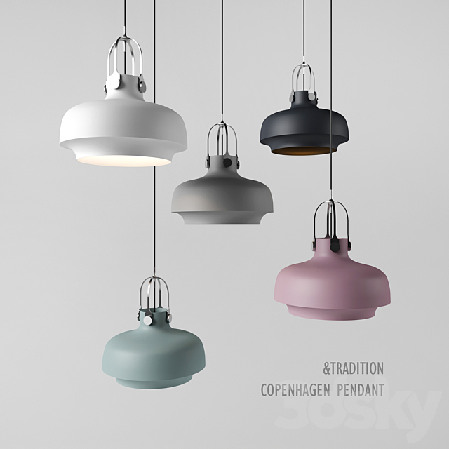 Copenhagen pendant Pendant. Chandelier 3d
