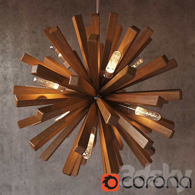 Wood design Sun Lamp Free Download