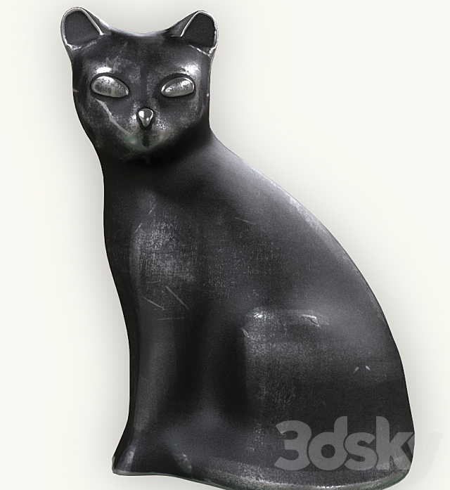 Statuette of a cat 3DSMax File - thumbnail 1