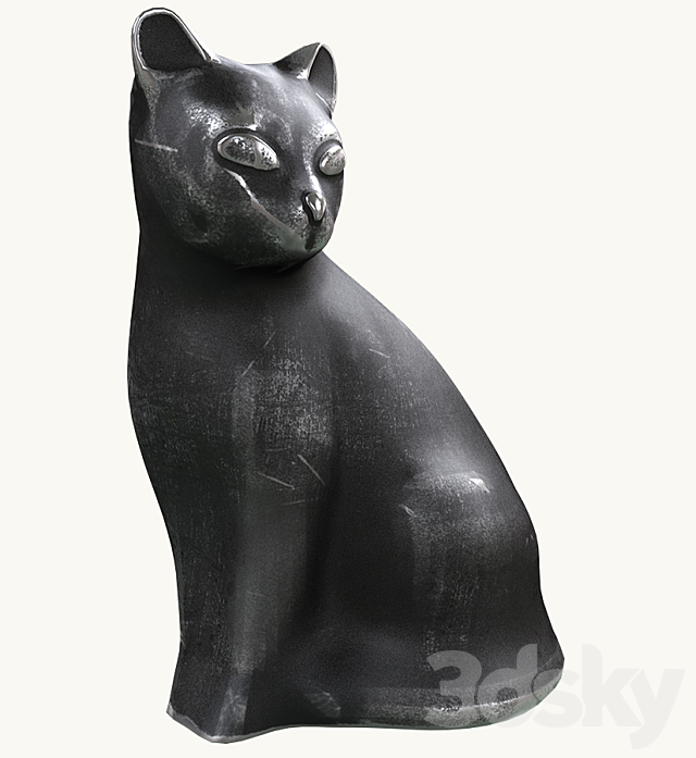 Statuette of a cat 3DSMax File - thumbnail 2