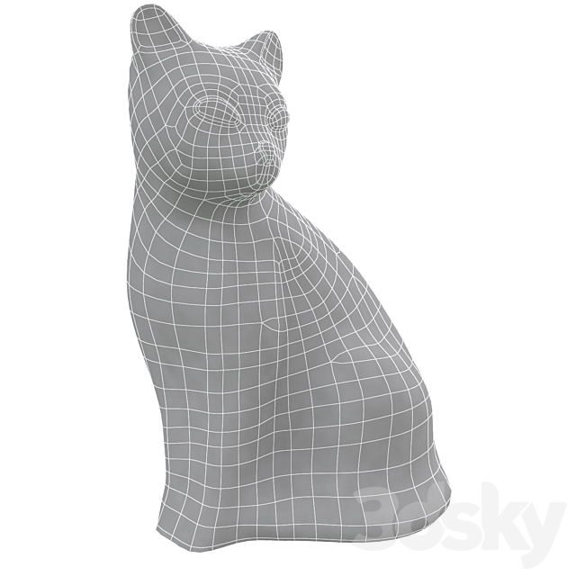 Statuette of a cat 3DSMax File - thumbnail 3