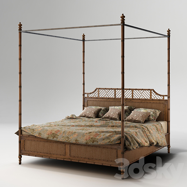 Tommy bahama island estate west indies bed bed 3DSMax File - thumbnail 1
