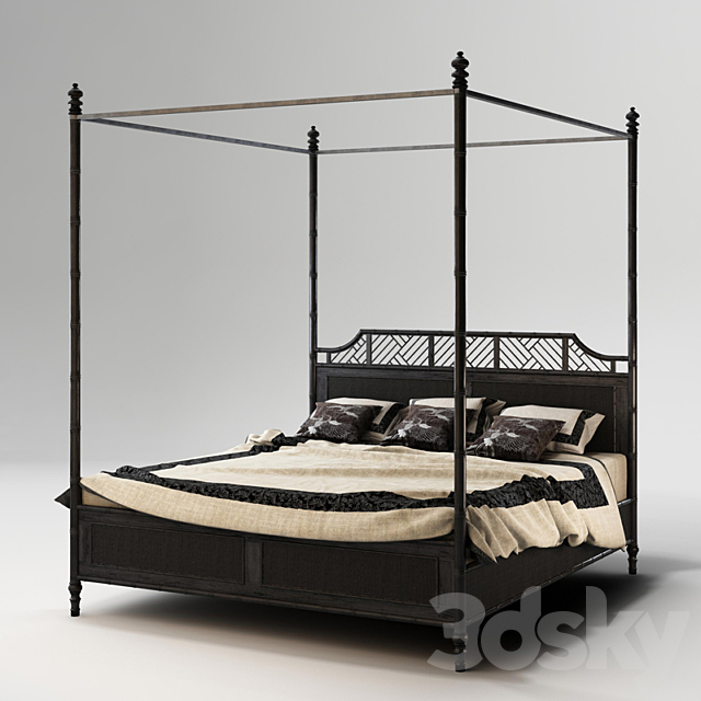 Tommy bahama island estate west indies bed bed 3DSMax File - thumbnail 2